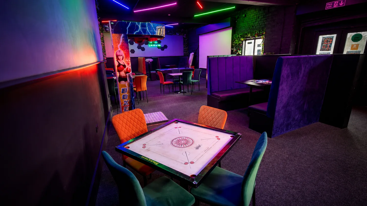 Carrom table at The Board Game Cafe